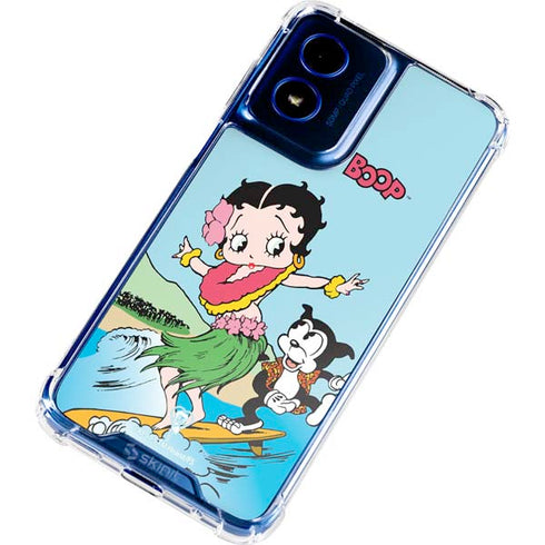 Betty Boop Surfing Moto G 5G (2024) Clear Case